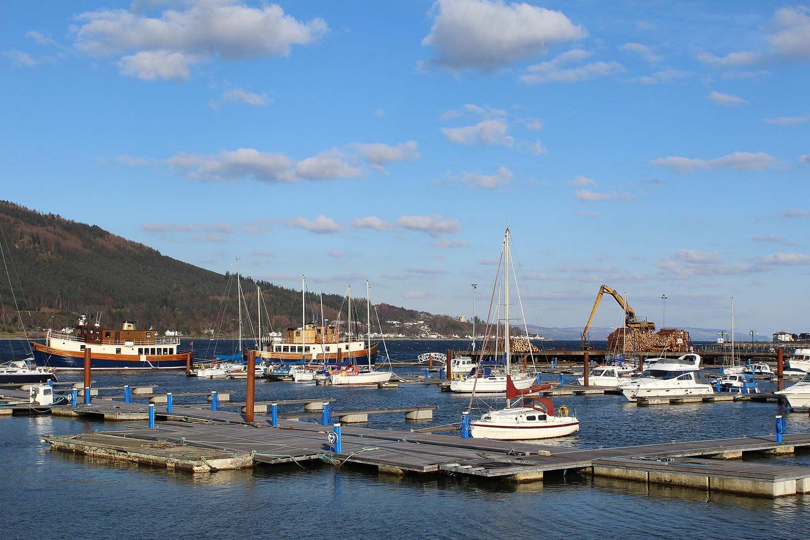 Holy Loch marina, just up the coast